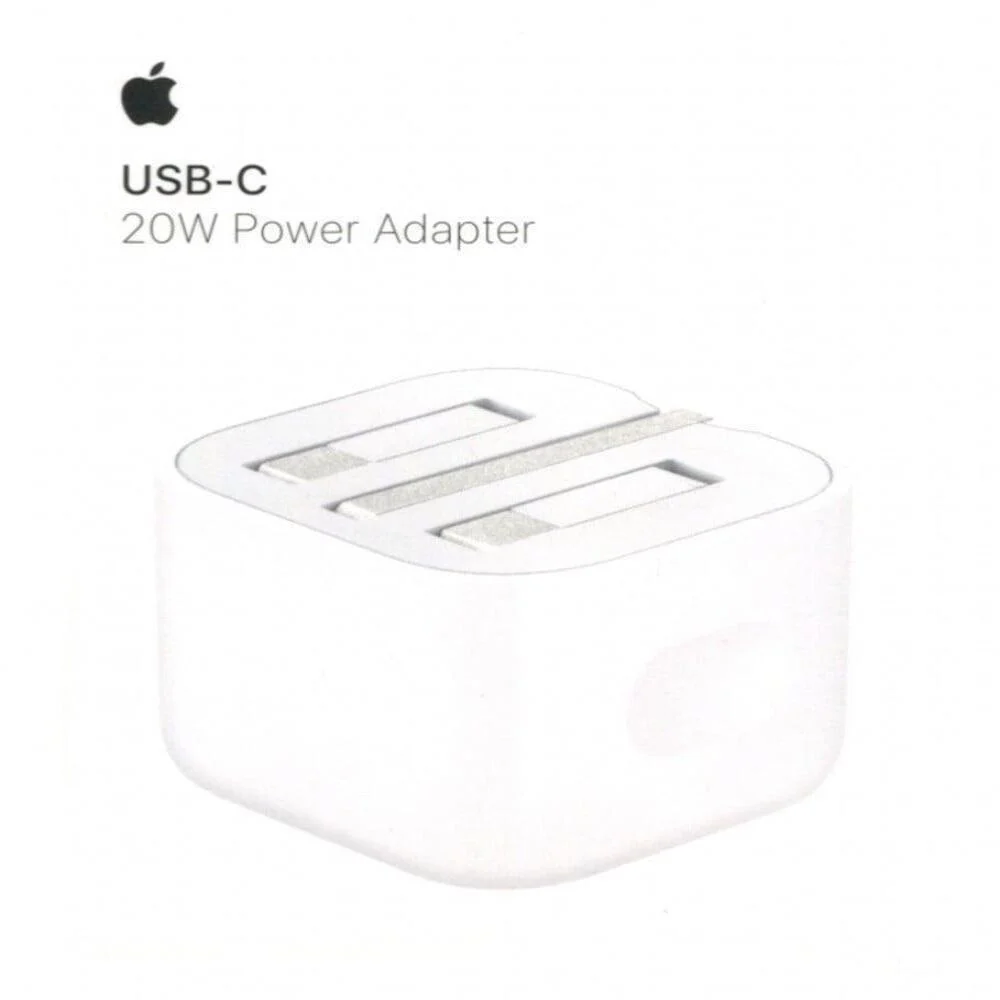 CHARGEUR IPHONE 20W ORIGINAL PRISE ENGLAISE A2344